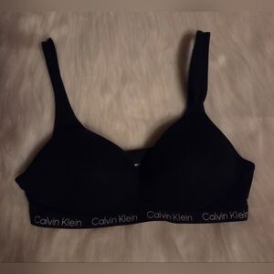 Calvin Klein Black Logo Band Seamless Bra (NWOT)